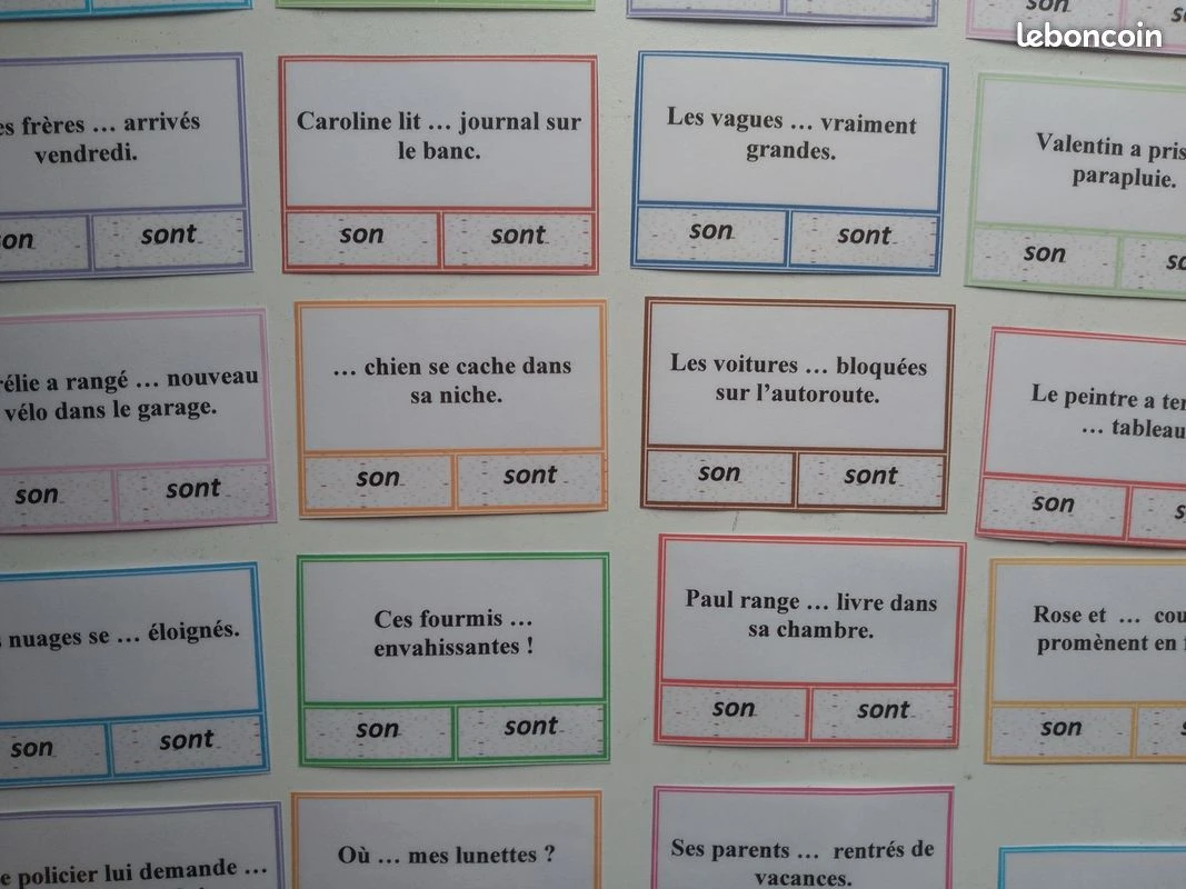 Jeu orthographe les homophones son / sont